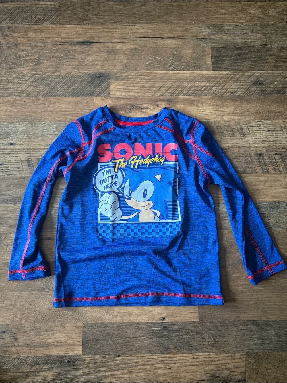 Sonic The Hedgehog Blue Kids Long-Sleeve Tee